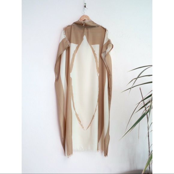 Wool Mock Neck Kaftan Ceremonial Goddess Dress - Picture 2 of 4